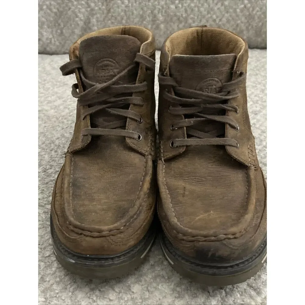 ARIAT LOOKOUT Distressed Leather Moc Toe Chukka Boots Men's US 9.5EE Brown
